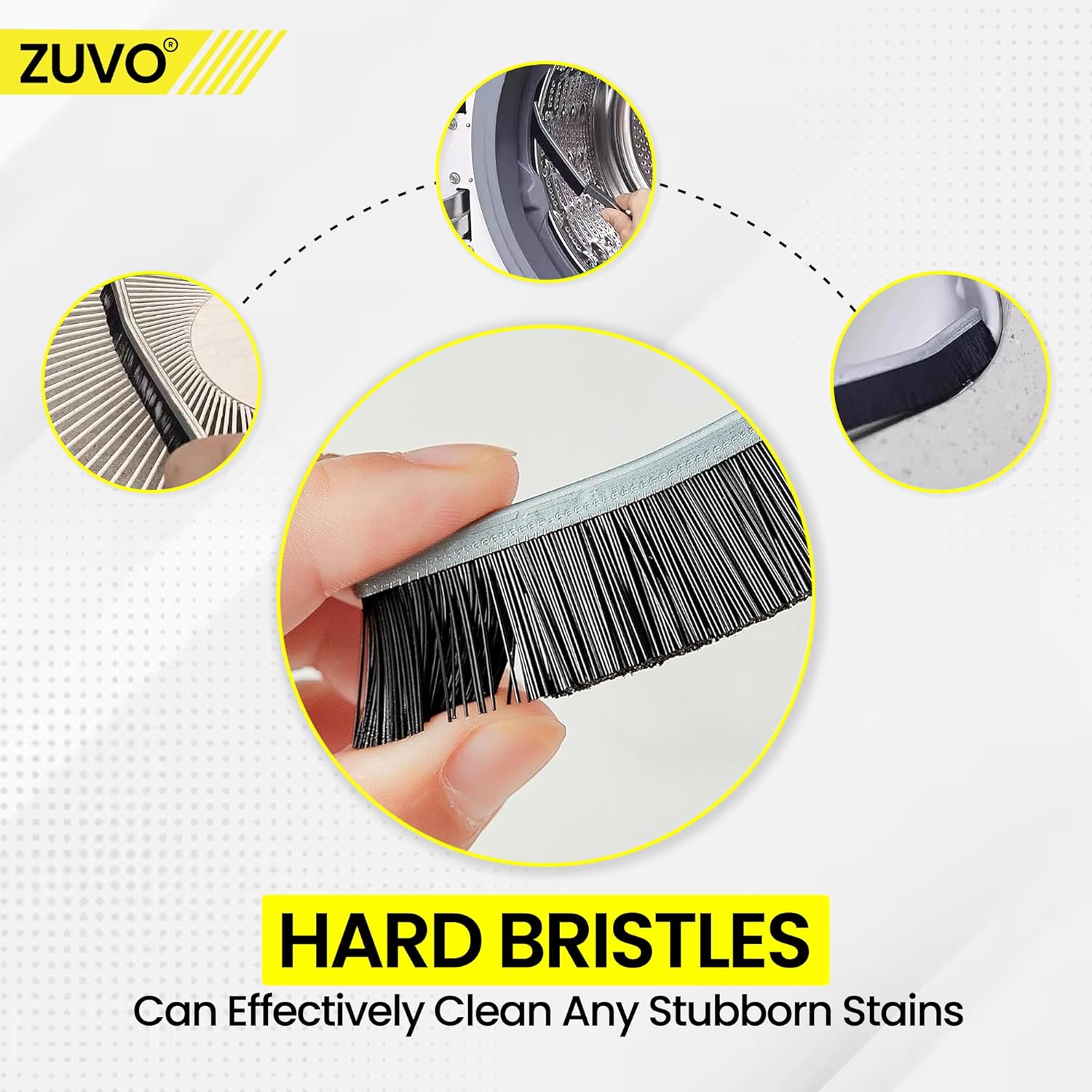 Zuvo Crevice Cleaning Brush 2-Pack XL Gap & Grout Cleaner