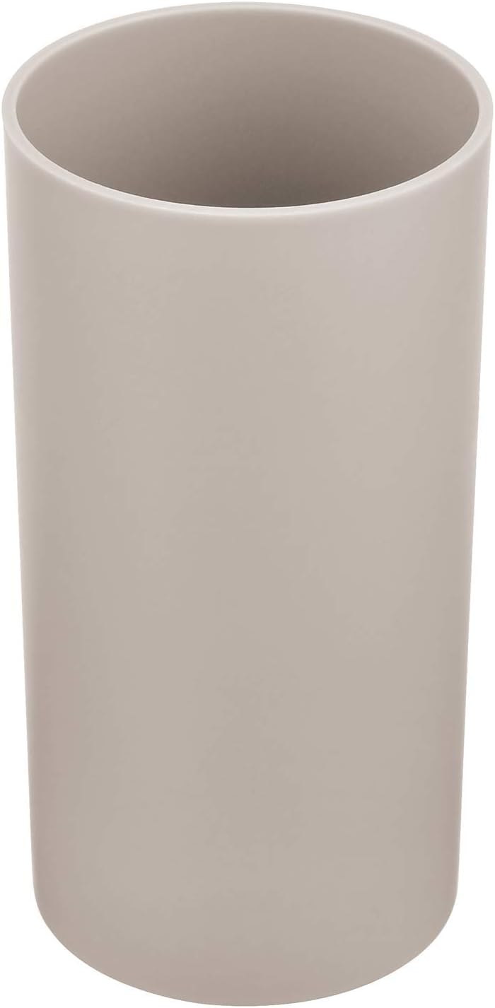 Bathroom Accessories Set 6 Piece Beige Bin, Brush, Dispenser & Holders