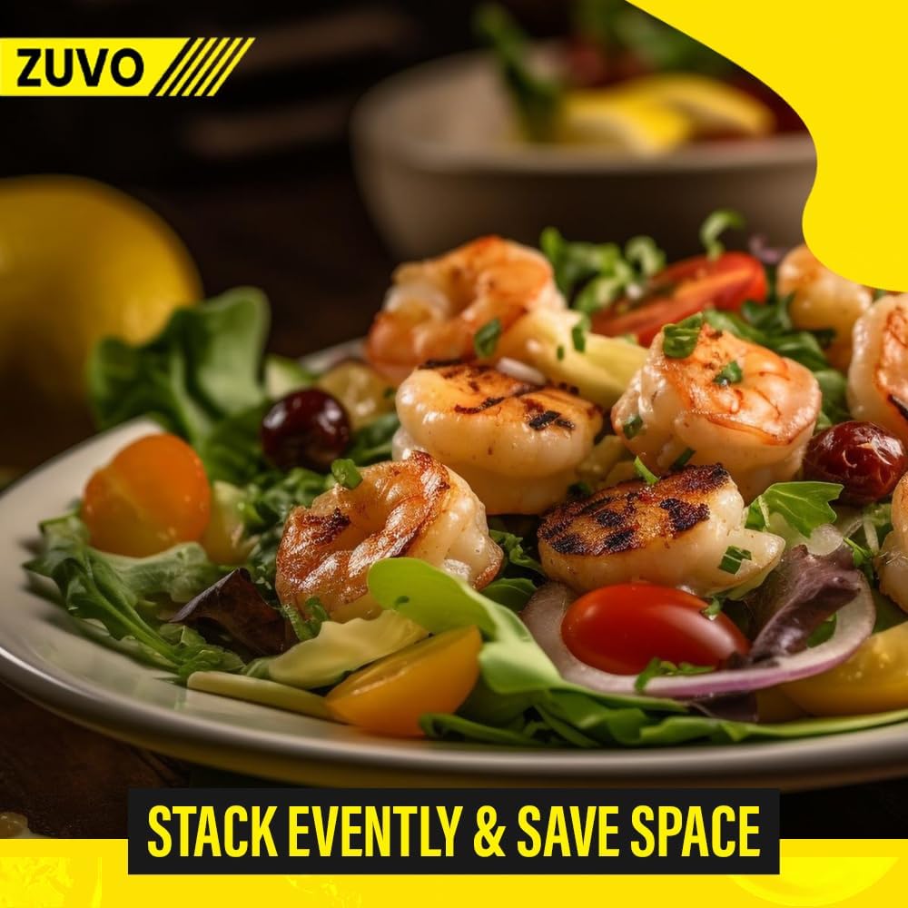 Zuvo White Porcelain Dinner Plates Set of 6 – 10.5 Inch Microwave Safe Coupe
