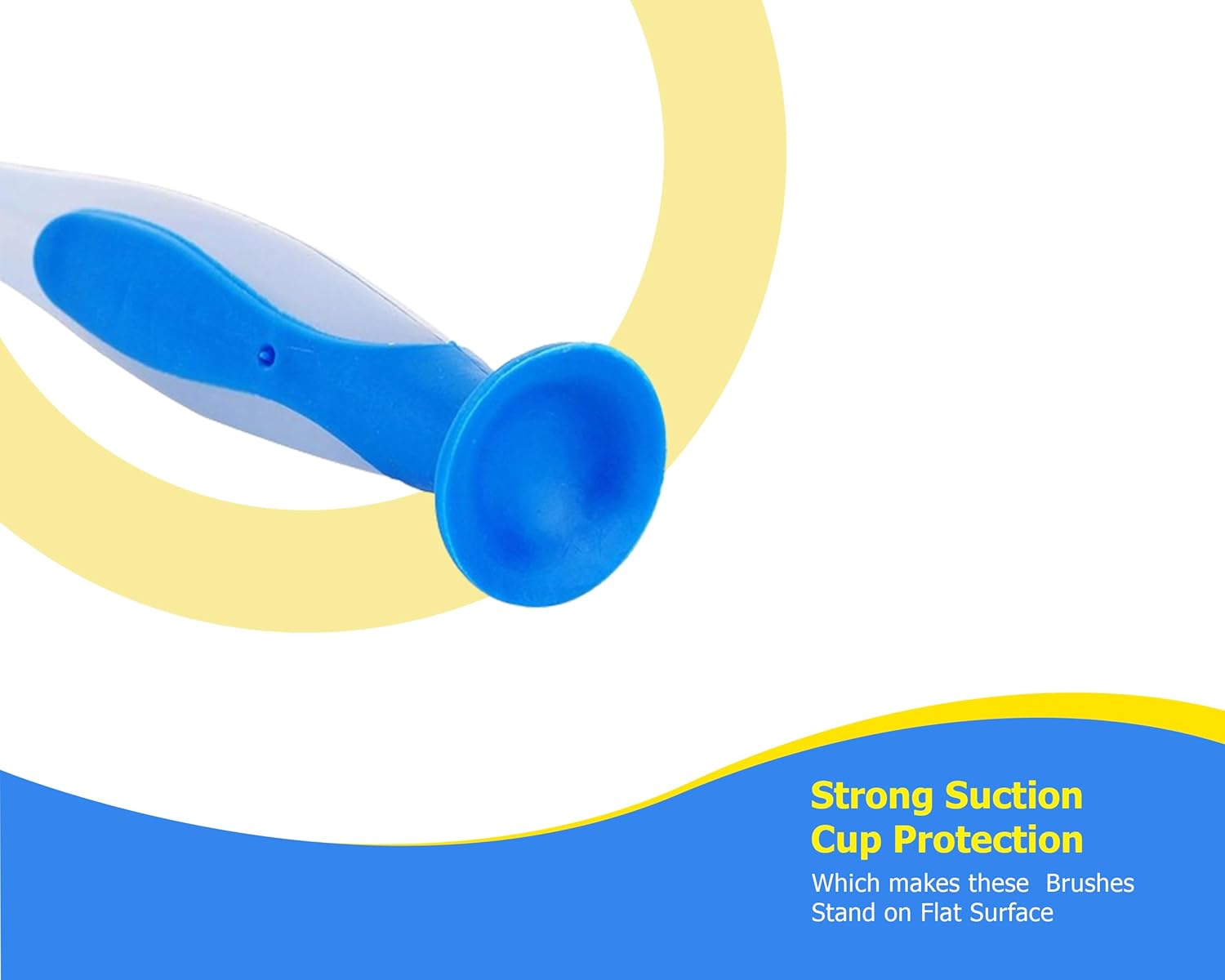 Zuvo Long Handled Scrubbing Brush Pack of 3 – Durable Bristles with Suction