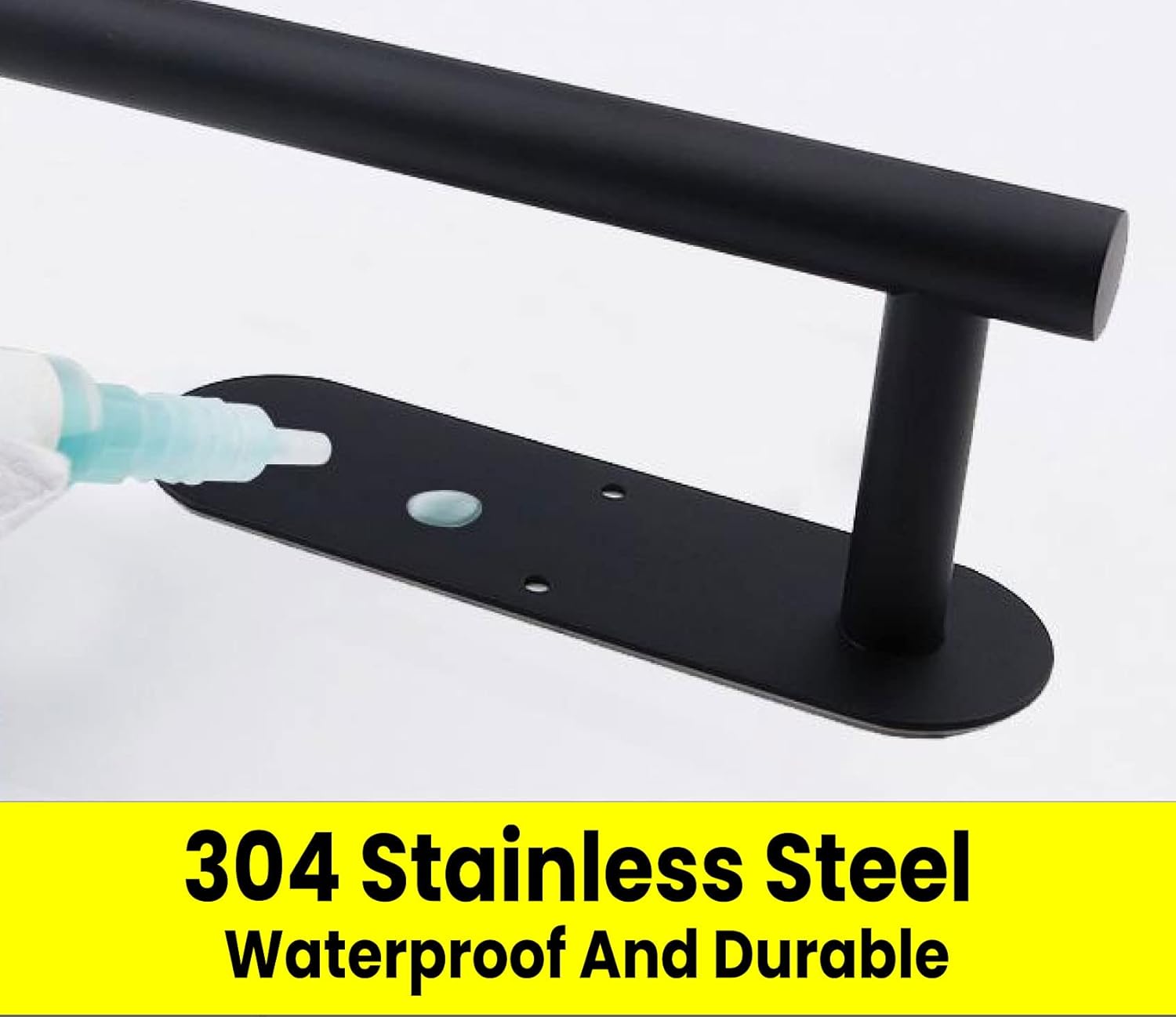 Zuvo Under Cabinet Paper Towel Holder Black – Adhesive or Screw Mount Steel