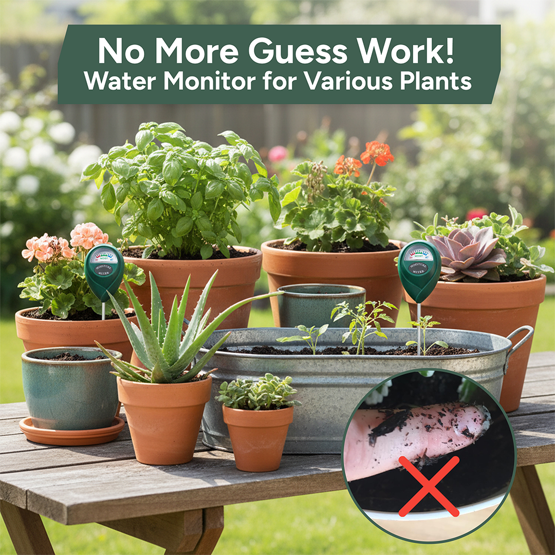 Zuvo Soil Moisture Meter for House Plants Garden Lawn and Pots