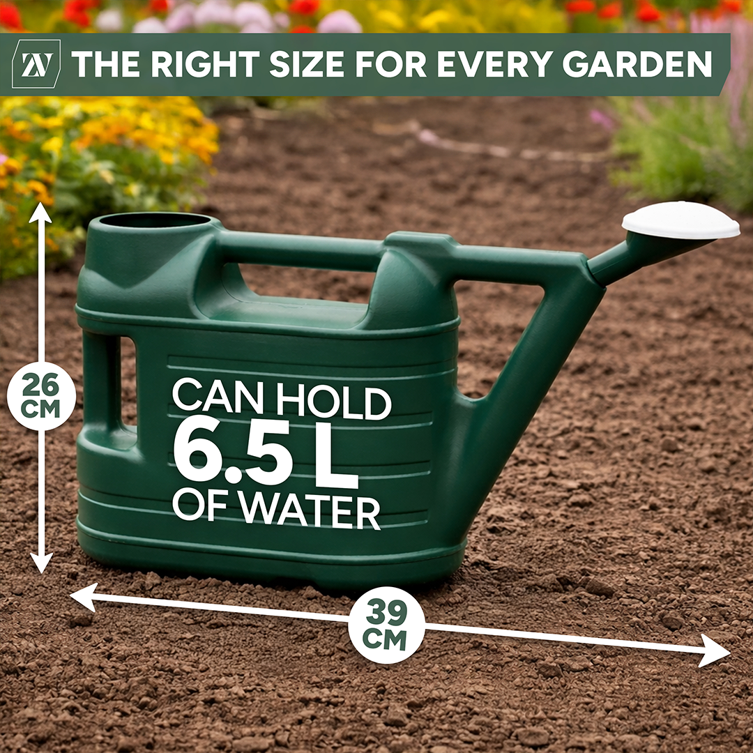 Zuvo Watering Can 6.5L Lightweight Green Garden Watering Can for Plants