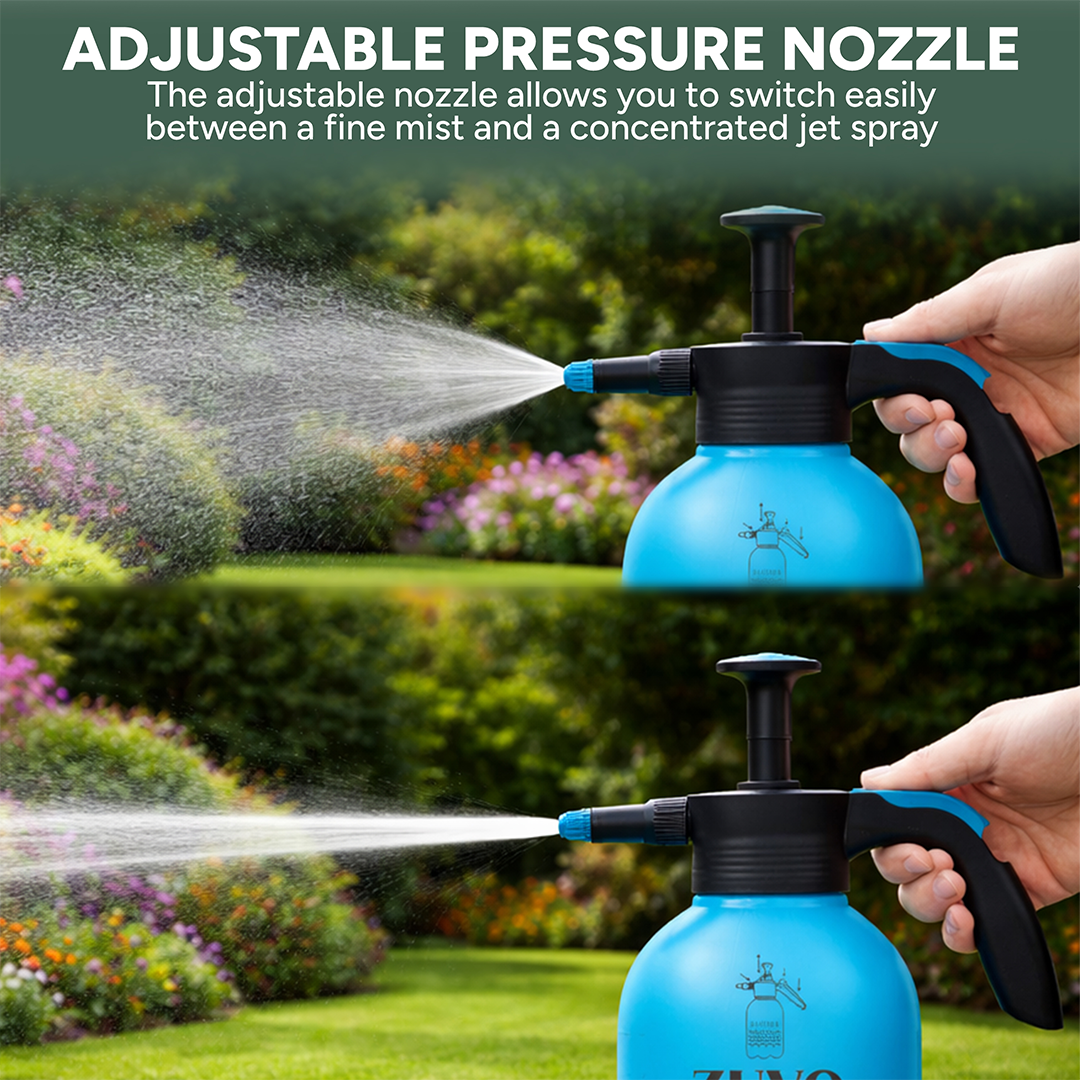 Zuvo 2L Pump Pressure Sprayer Bottle for Garden Plants Weed Killer and Cleaning