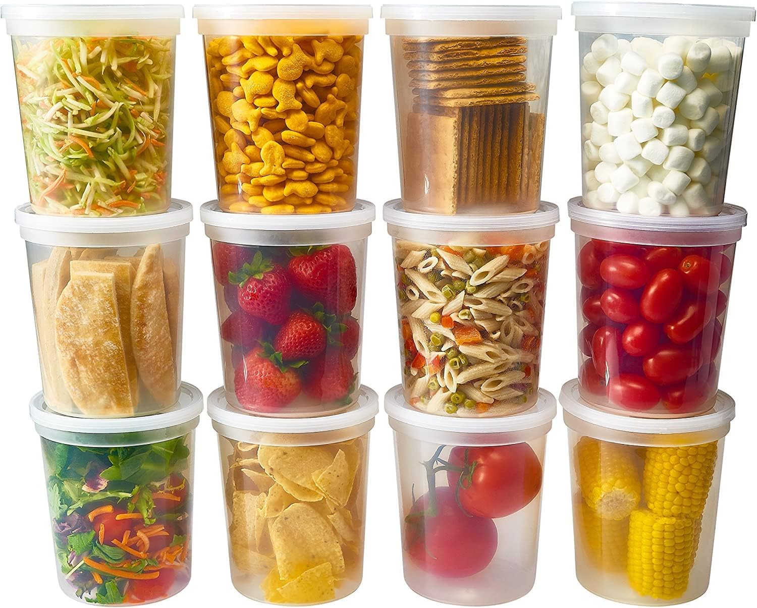 Zuvo Soup Containers 32oz 25 Pack Leakproof BPA Free Freezer Safe