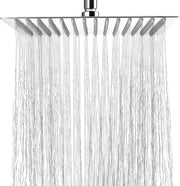 Zuvo Rainfall Shower Head 8 Inch Square 304 Stainless Steel High Pressure Waterfall Shower Head