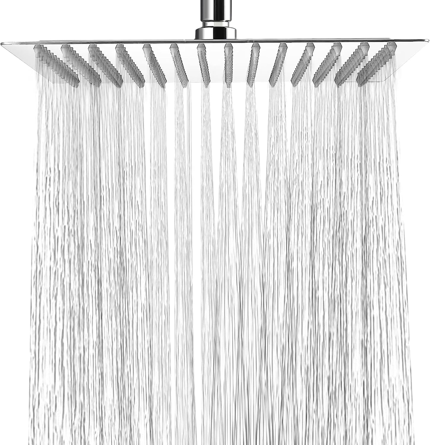 Zuvo 10 Inch Square Rainfall Shower Head 304 Stainless Steel High Pressure