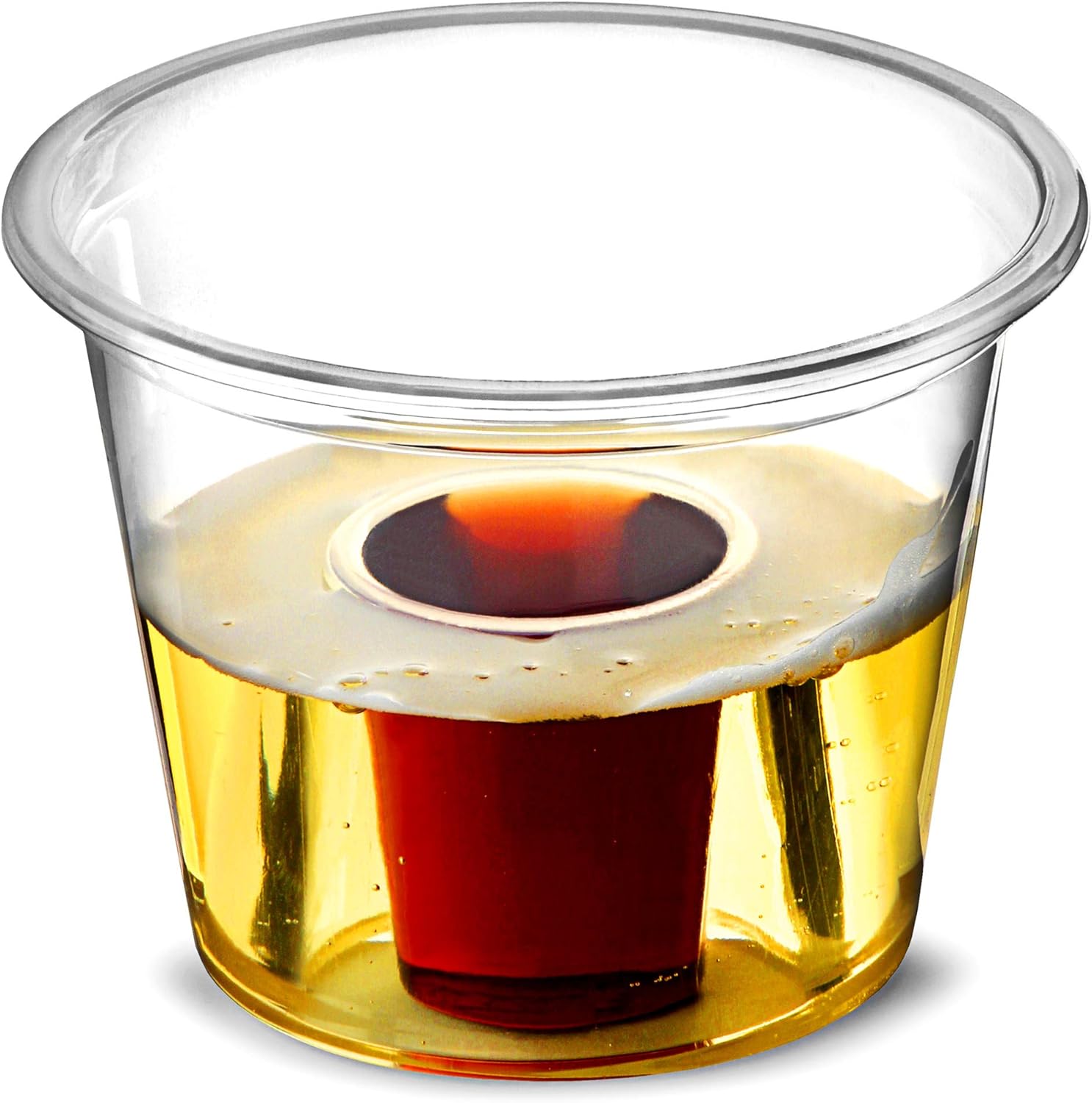Pack of 50 Clear Plastic Shot Glasses 30ml for Jager Bomb and Parties