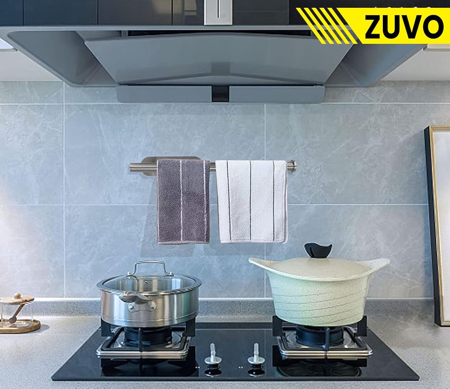 Zuvo Under Cabinet Kitchen Roll Holder – 30cm Stainless Steel Silver