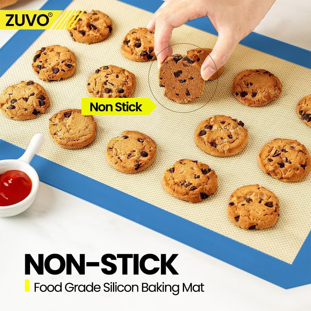 Zuvo Silicone Baking Mat Heavy Duty Liners, Multicolor