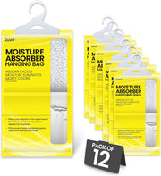 Zuvo Wardrobe Dehumidifier Hanging Bags 12 Pack Moisture Absorber