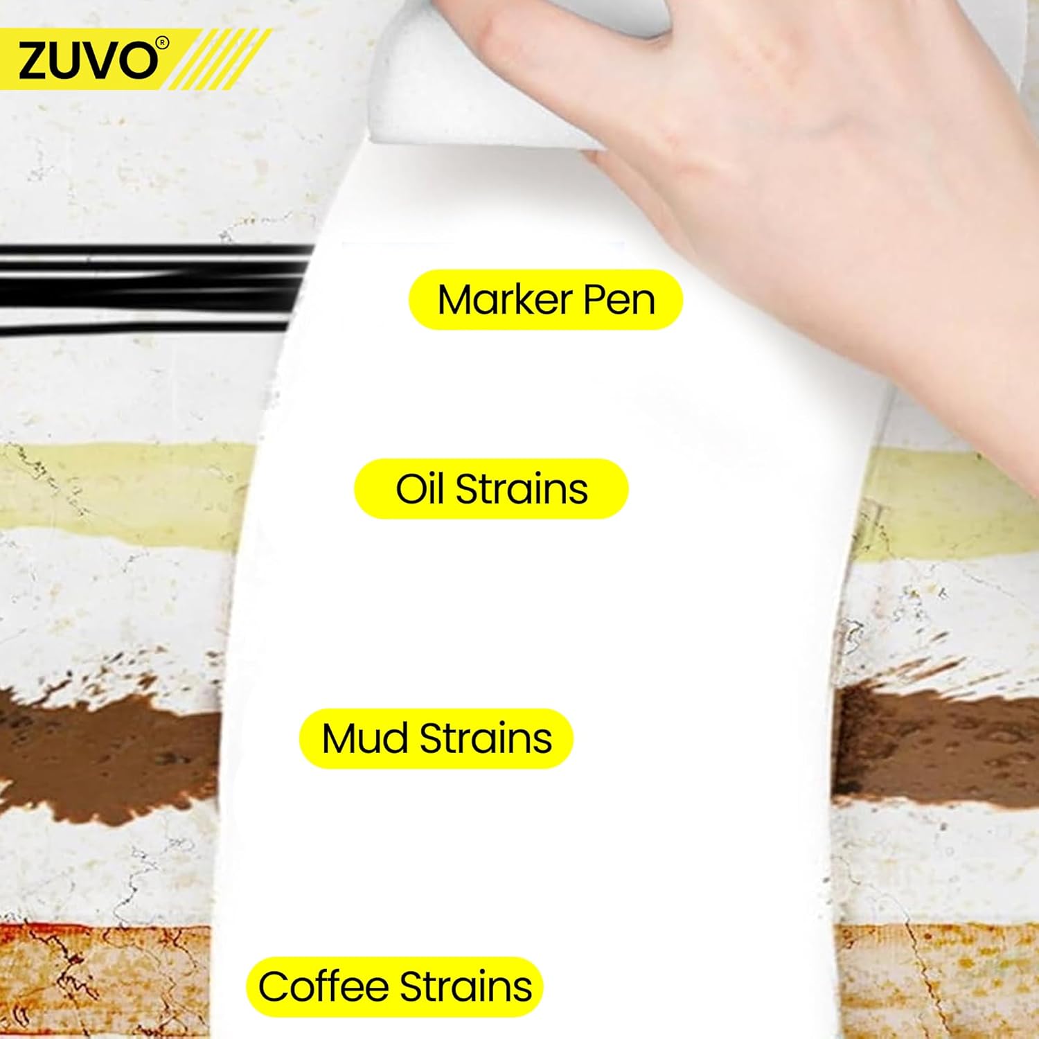 Zuvo Magic Eraser Sponge 12 Pack – Heavy Duty Eco Melamine Cleaning Pads