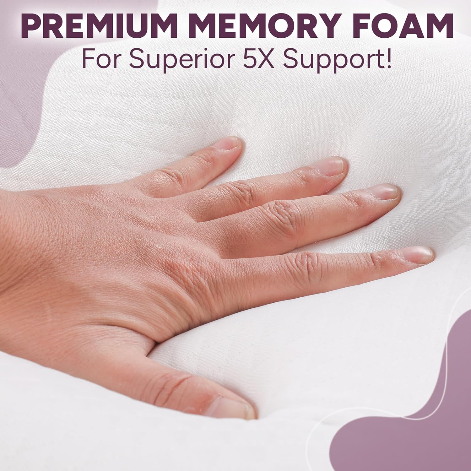 Memory Foam Contour Pillow for Neck & Shoulder Support Orthopaedic Design for Comfort Includes Free Sleep Eye Mask