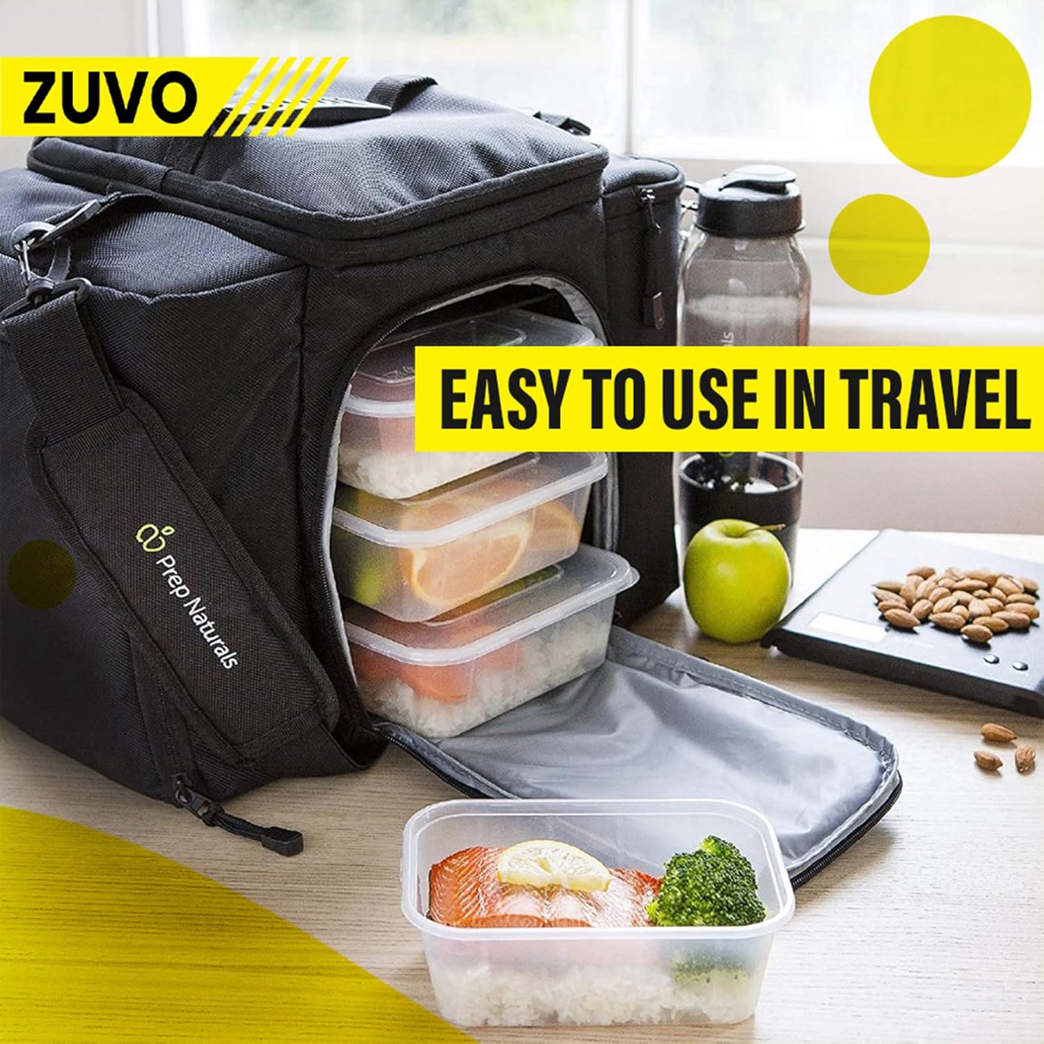 Zuvo Plastic Food Containers 30 Pack 750ml Microwave & Freezer Safe with Lids