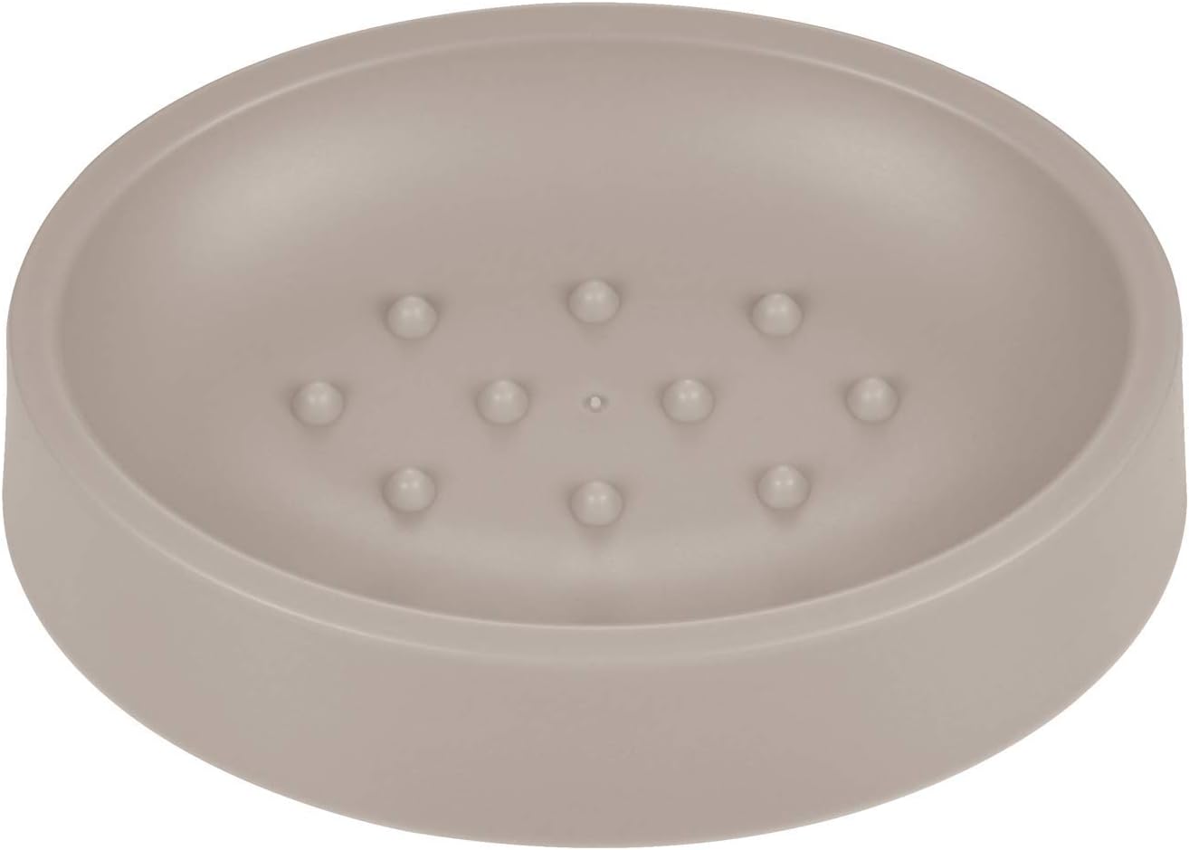 Bathroom Accessories Set 6 Piece Beige Bin, Brush, Dispenser & Holders