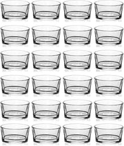 Clear Glass Tealight Candle Holders Set of 24, 4.5x2.5cm Luxurious Design
