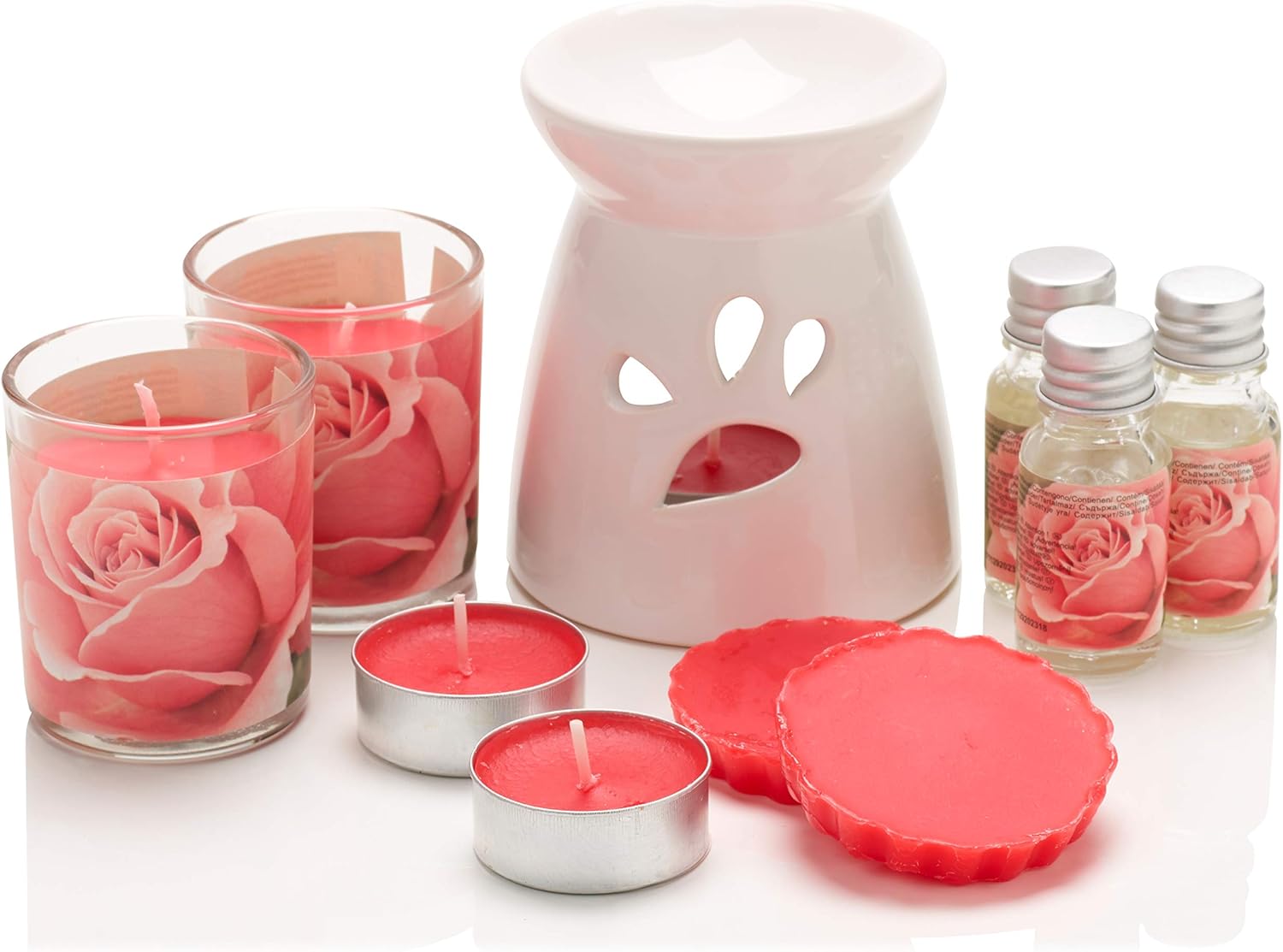 Zuvo Scented Candle Gift Set 11 Piece Rose Scent for All Special Occasions