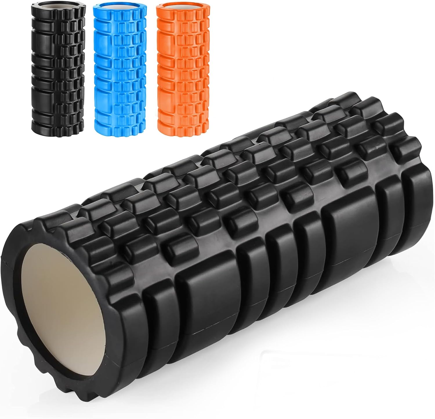Zuvo Black Foam Roller Lightweight Muscle & Back Massage Tool