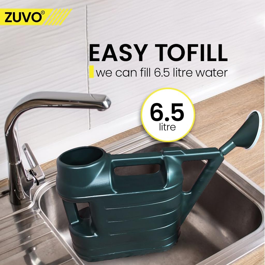 Zuvo Watering Can 6.5L Lightweight Green Garden Watering Can for Plants