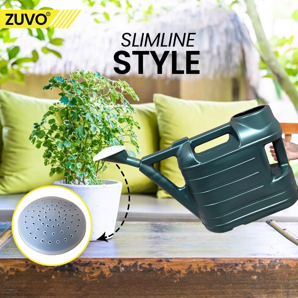 Zuvo Watering Can 6.5L Lightweight Green Garden Watering Can for Plants