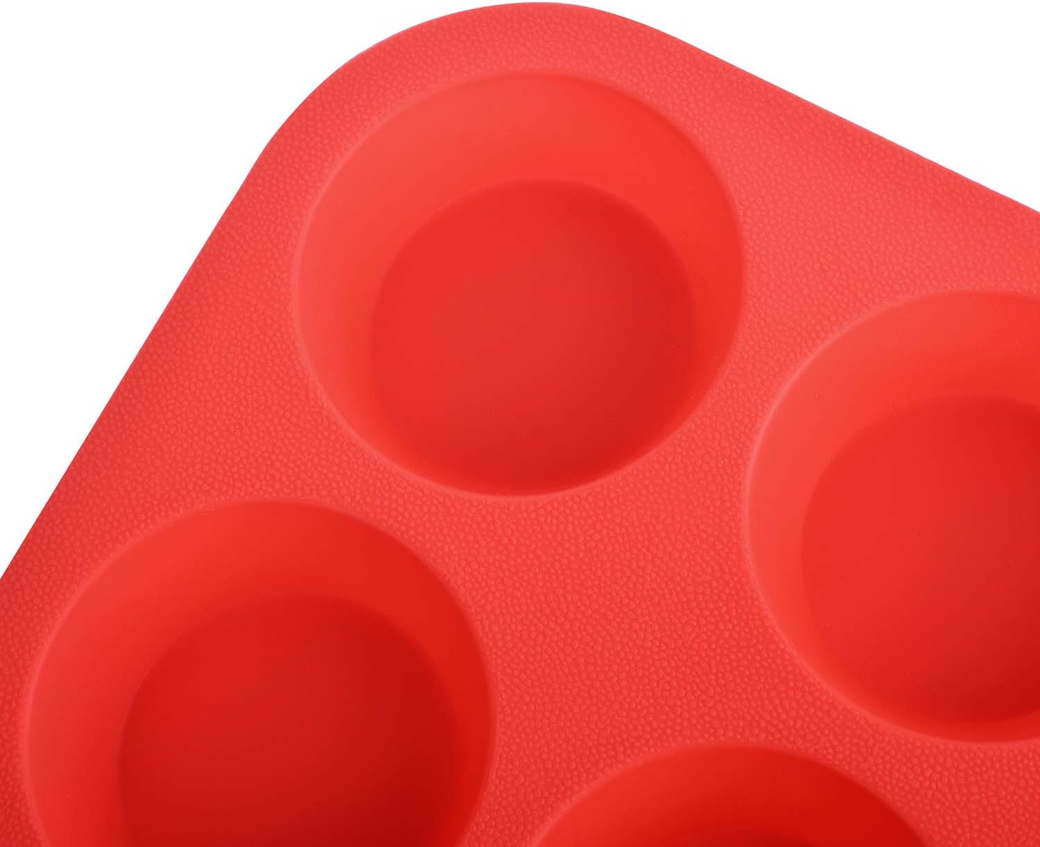Zuvo Silicone Muffin Tray 12 Cup Non Stick Red Baking Mould 23x31cm