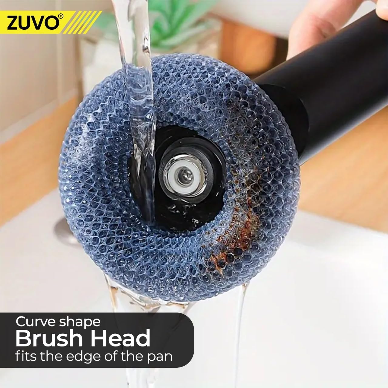 Zuvo Soap Dispensing Wire Scourer Brush – Durable Kitchen Dish Cleaning Tool