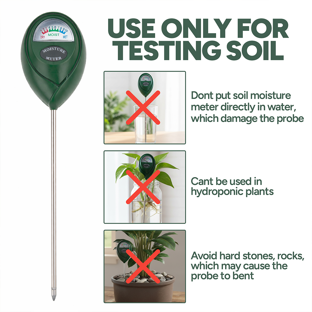 Zuvo Soil Moisture Meter for House Plants Garden Lawn and Pots