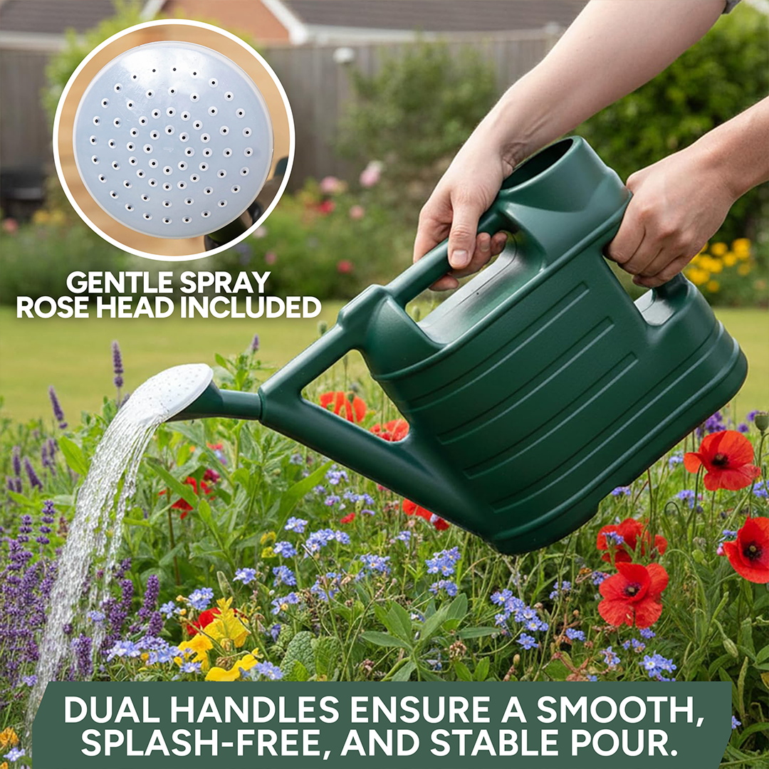 Zuvo Watering Can 6.5L Lightweight Green Garden Watering Can for Plants