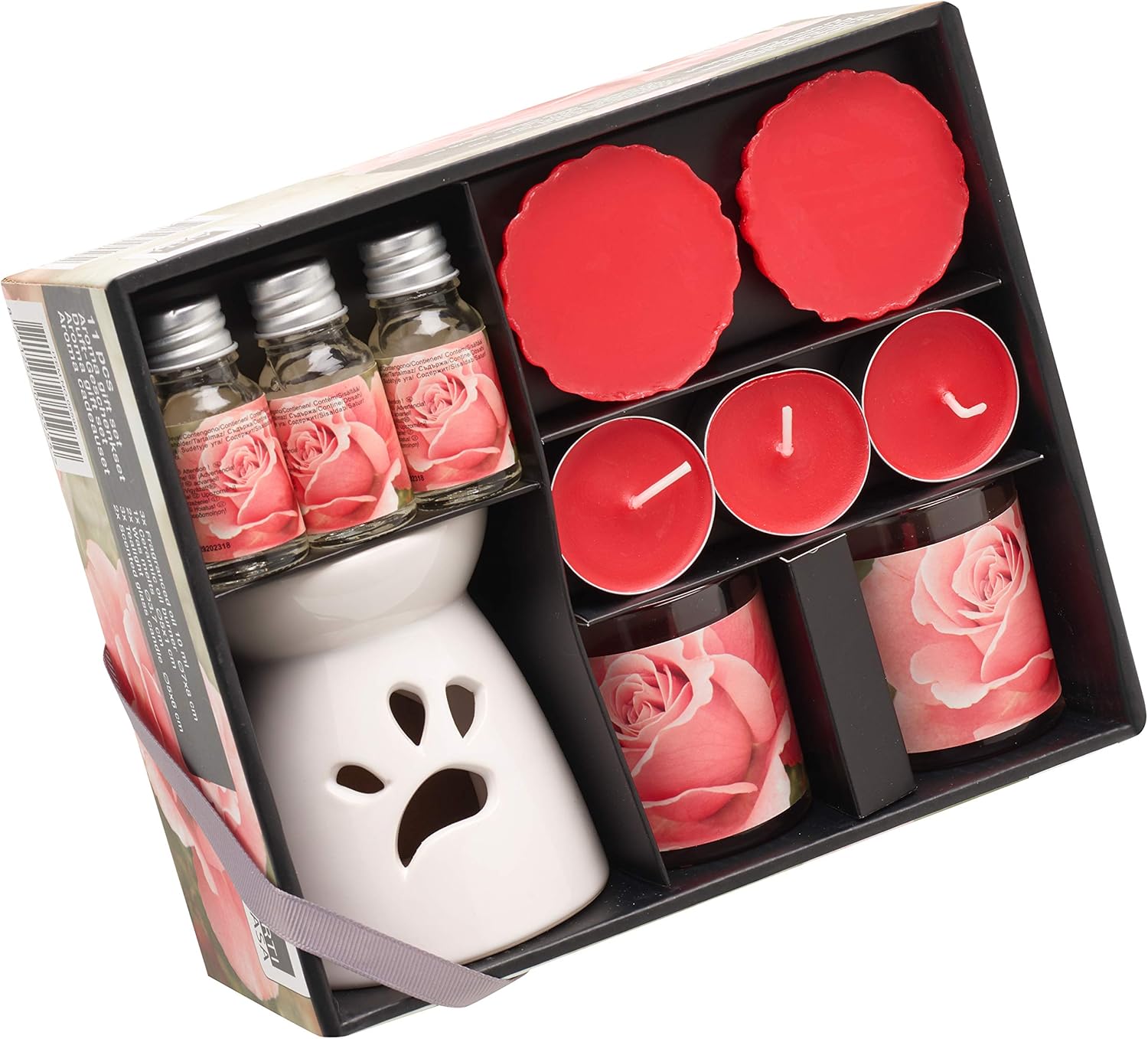Zuvo Scented Candle Gift Set 11 Piece Rose Scent for All Special Occasions