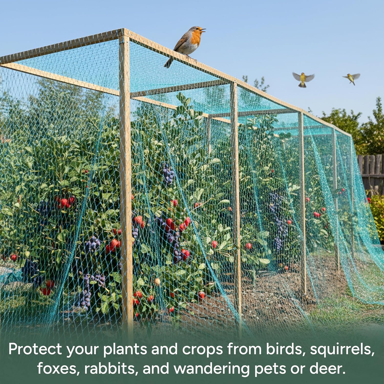 Zuvo Garden Netting 2m x 10m Green Mesh for Plants Birds and Pigeon Protection