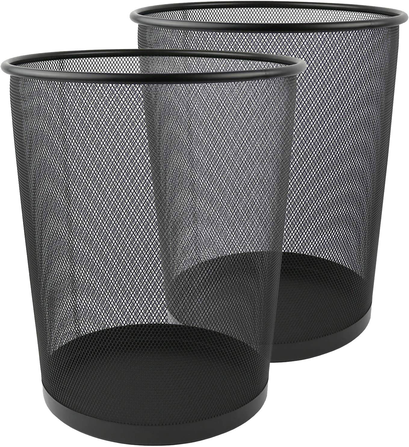 Pack of 6 Mesh Waste Paper Bins Lightweight Metal Trash Cans for Home Office and Dorm Rooms