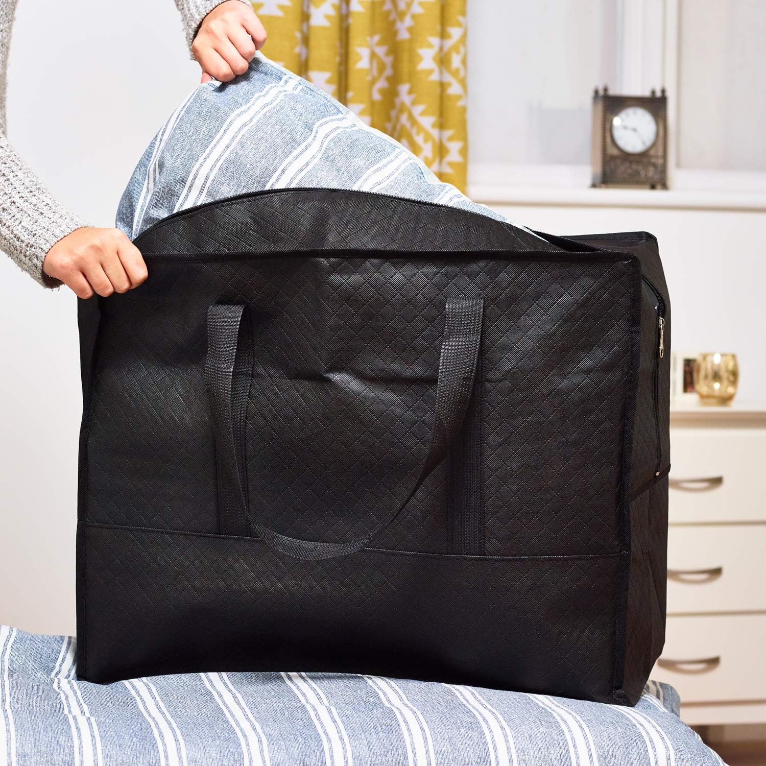 Zuvo Large Handy Storage Bag 60L Waterproof Oxford Fabric with Web Handle