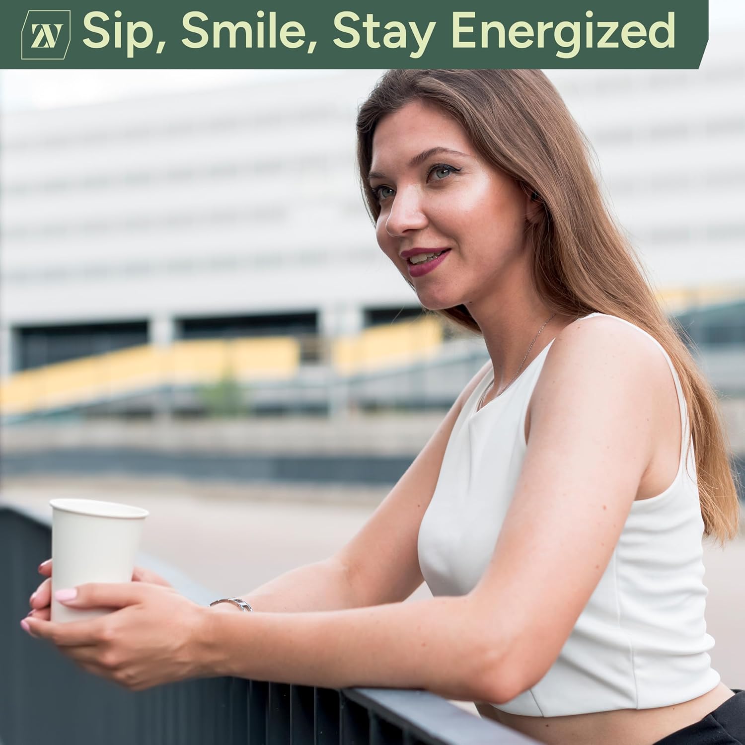 Zuvo - 100 x 12oz White Paper Cups | Strong Disposable Cups for Hot and Cold Drinks
