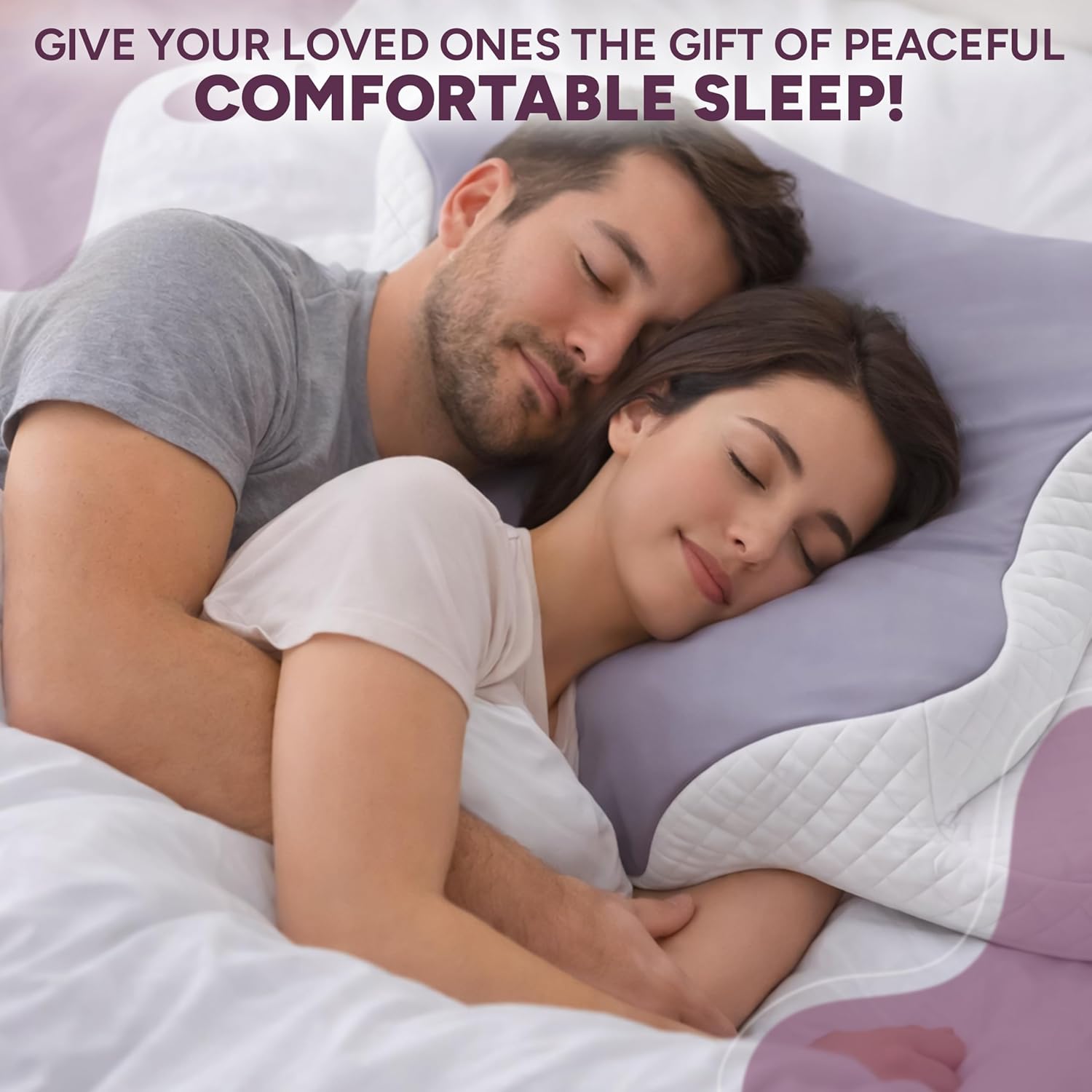 Cervical Memory Foam Pillow for Neck and Shoulder Support Orthopaedic Contour Design Ideal for Side and Back Sleepers