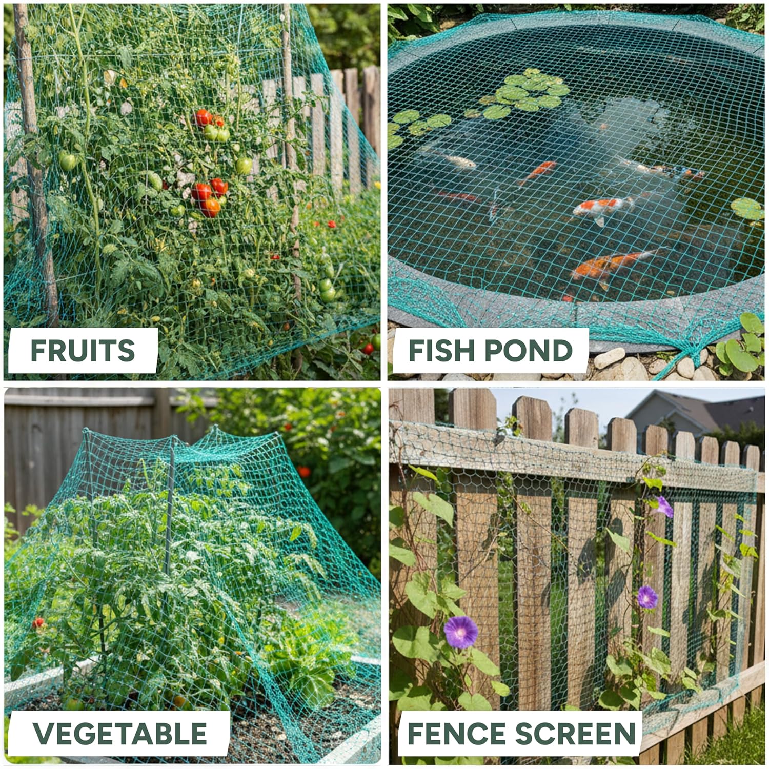 Zuvo Garden Netting 2m x 10m Green Mesh for Plants Birds and Pigeon Protection