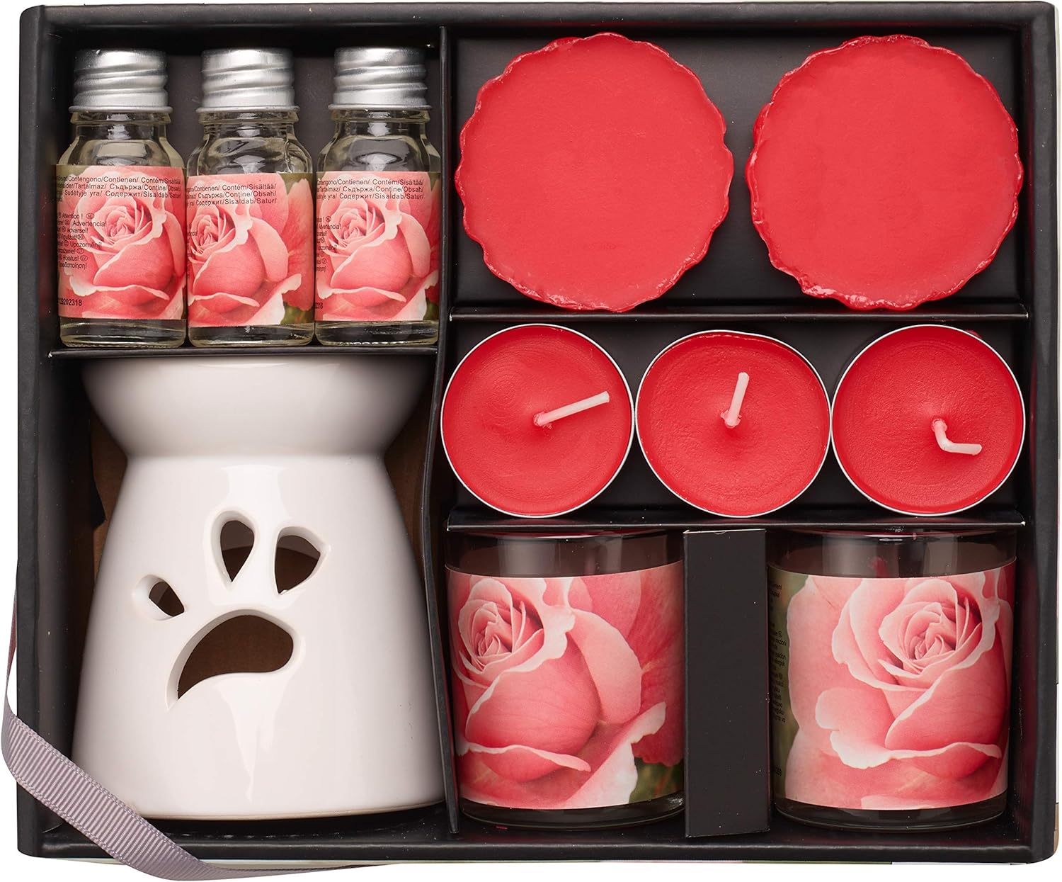 Zuvo Scented Candle Gift Set 11 Piece Rose Scent for All Special Occasions