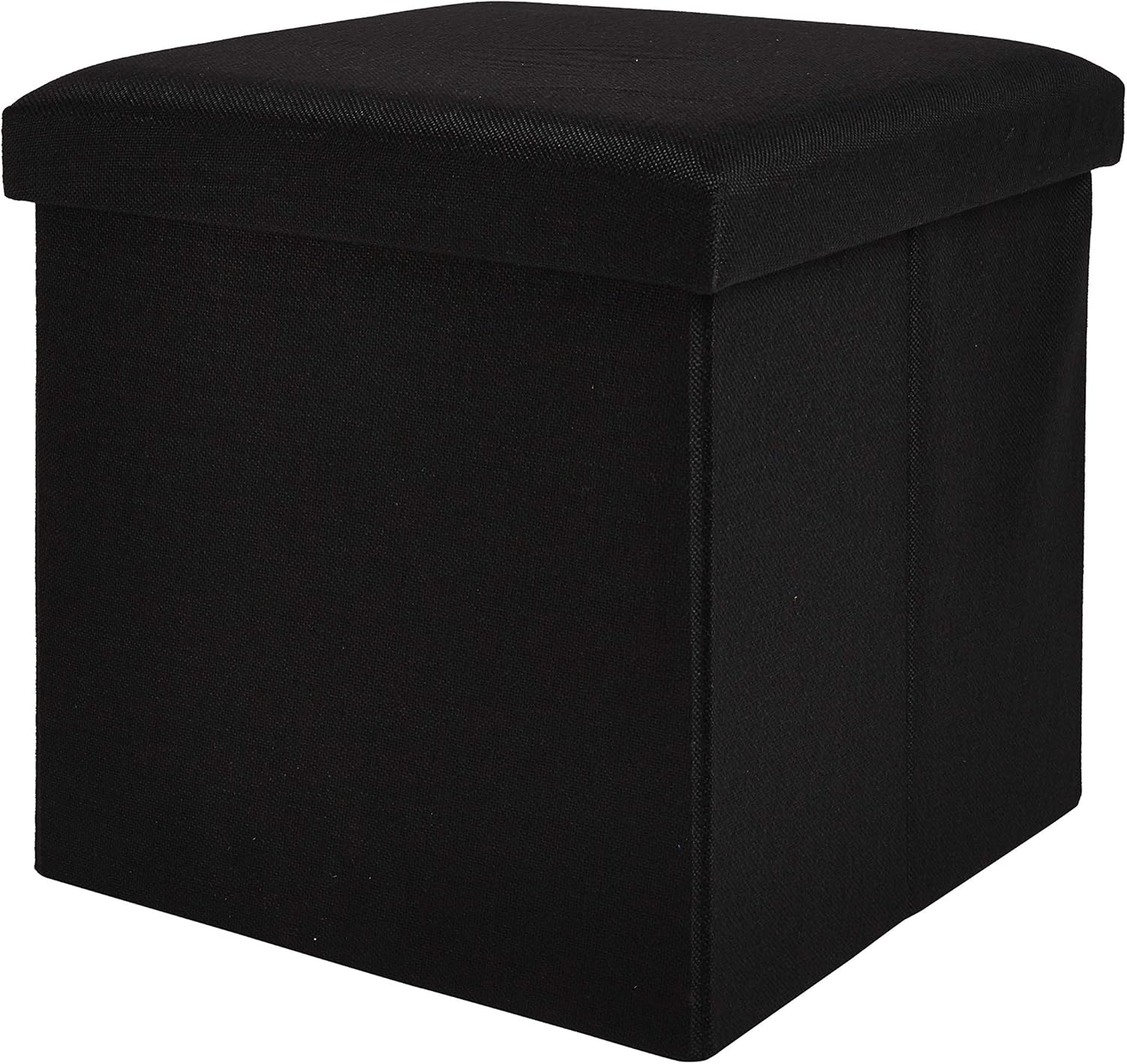 Zuvo Storage Ottoman Foldable Fabric Stool Chair Box 38x38x38cm Black