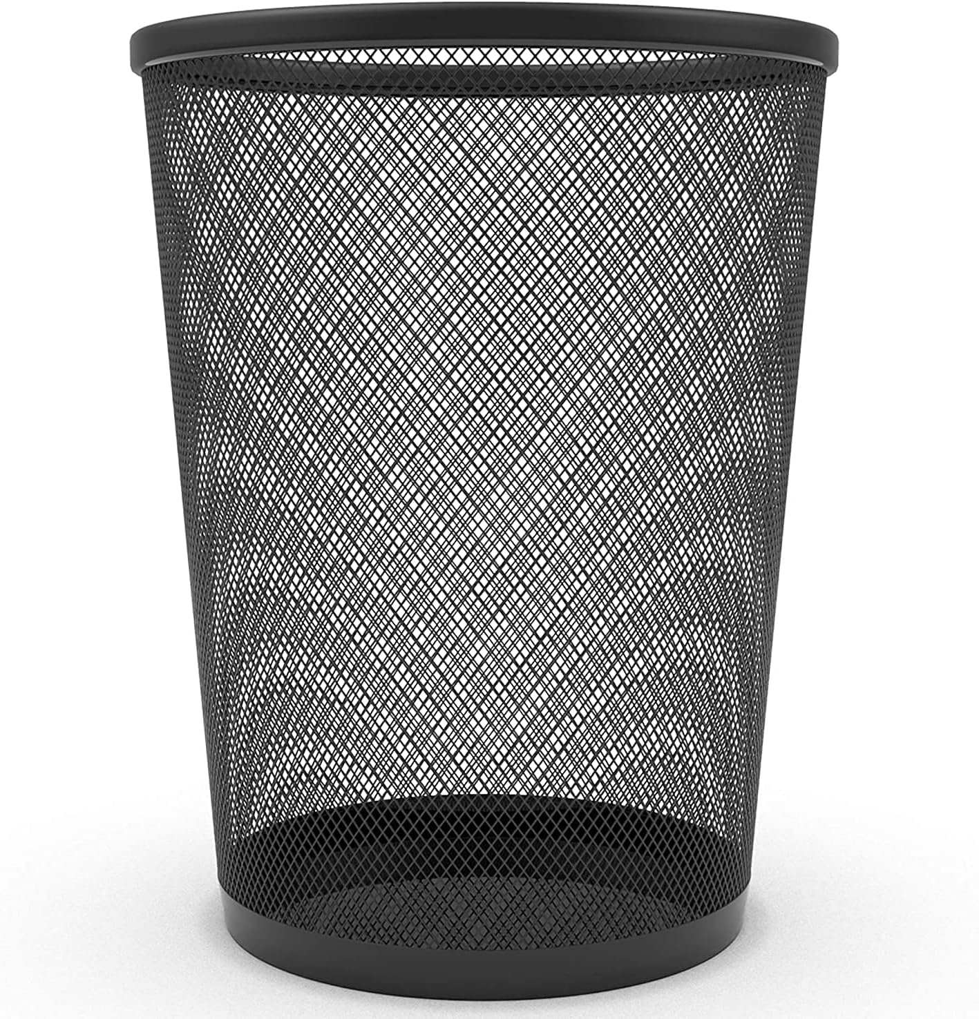 Zuvo Mesh Wastebasket Metal Wire Trash Can 4 Gallon, Black