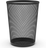 Zuvo Mesh Wastebasket Metal Wire Trash Can 4 Gallon, Black
