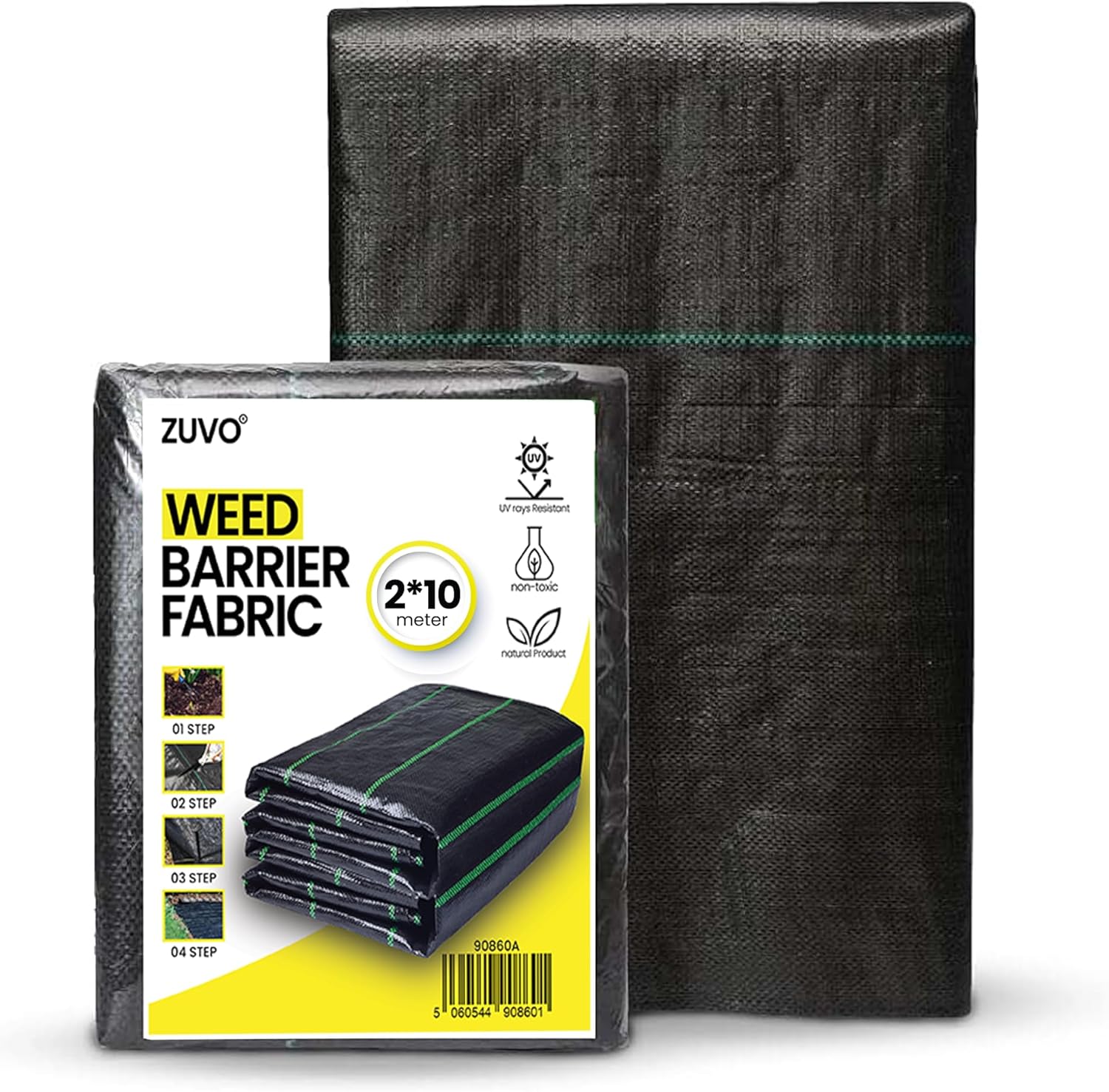 Zuvo Weed Membrane 2m x 20m Heavy Duty 110GSM UV Garden Landscape Fabric