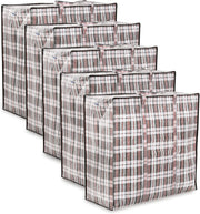 Zuvo Large Laundry Bags with Zip 5 Pack Waterproof Reusable Storage 60x50x25