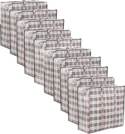 Zuvo Large Laundry Bags with Zip 10 Pack Waterproof Reusable Storage 60x50x25
