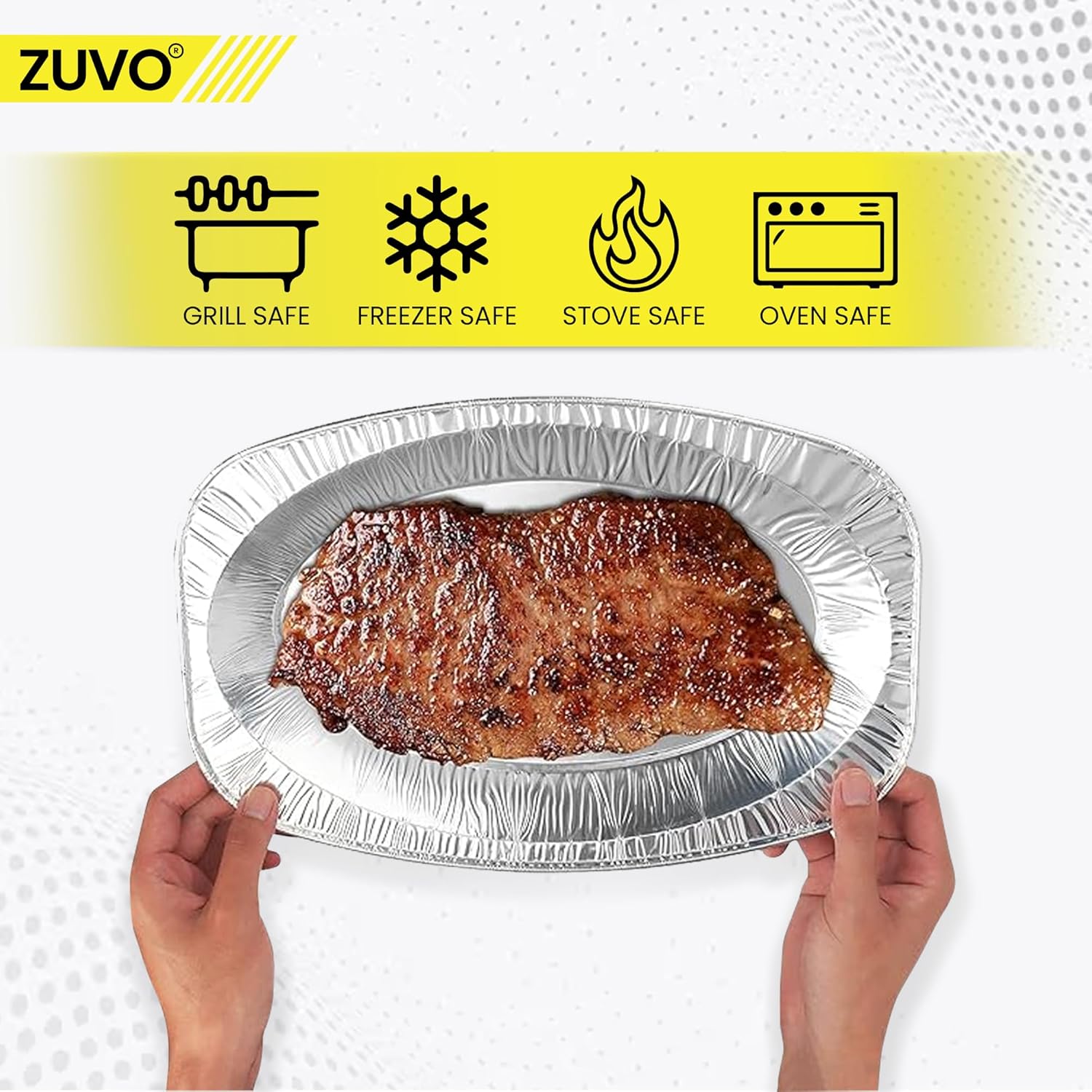 Zuvo Aluminium Serving Platters 20 Pack 35x23cm Oven & Freezer Safe