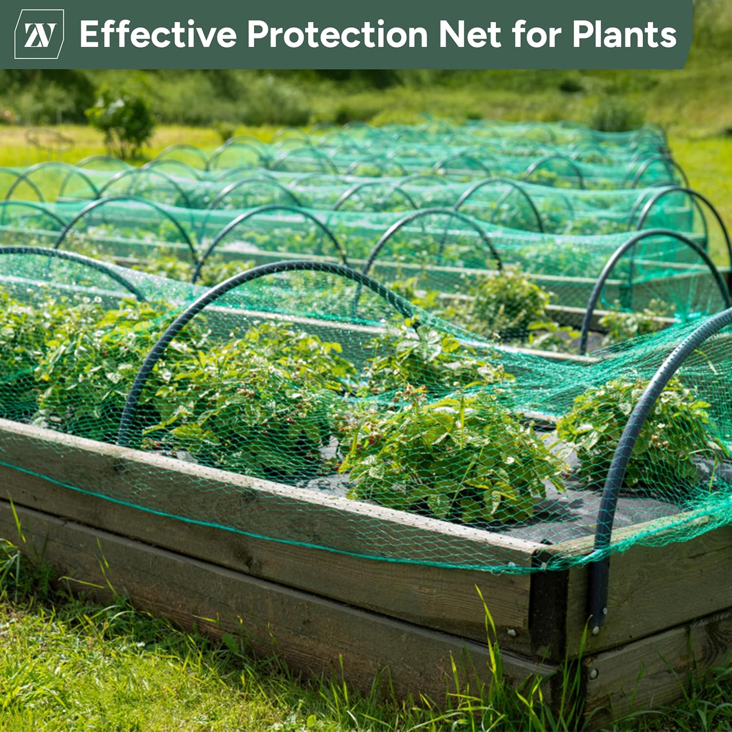 Zuvo Garden Netting 2m x 10m Green Mesh for Plants Birds and Pigeon Protection