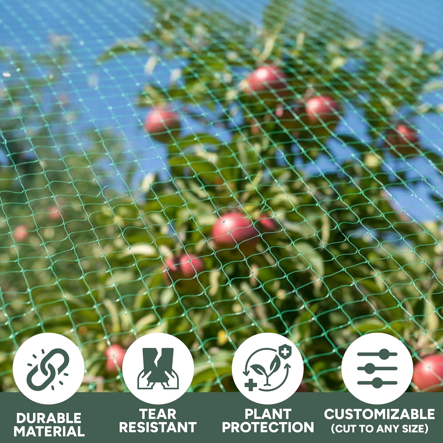 Zuvo Garden Netting 2m x 10m Green Mesh for Plants Birds and Pigeon Protection
