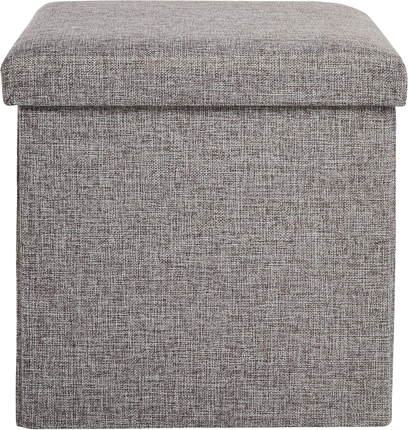 Zuvo Ottoman Storage Box Foldable Fabric Stool Chair 38x38x38cm Grey