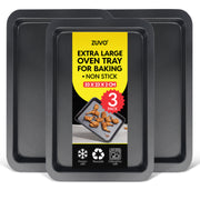 Zuvo Baking Trays (3 Pack)  – 32cm Oven Trays for Baking