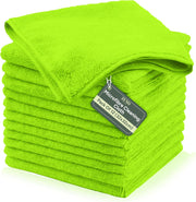 Zuvo Microfibre Cloth Pack of 12 Green 32x32cm