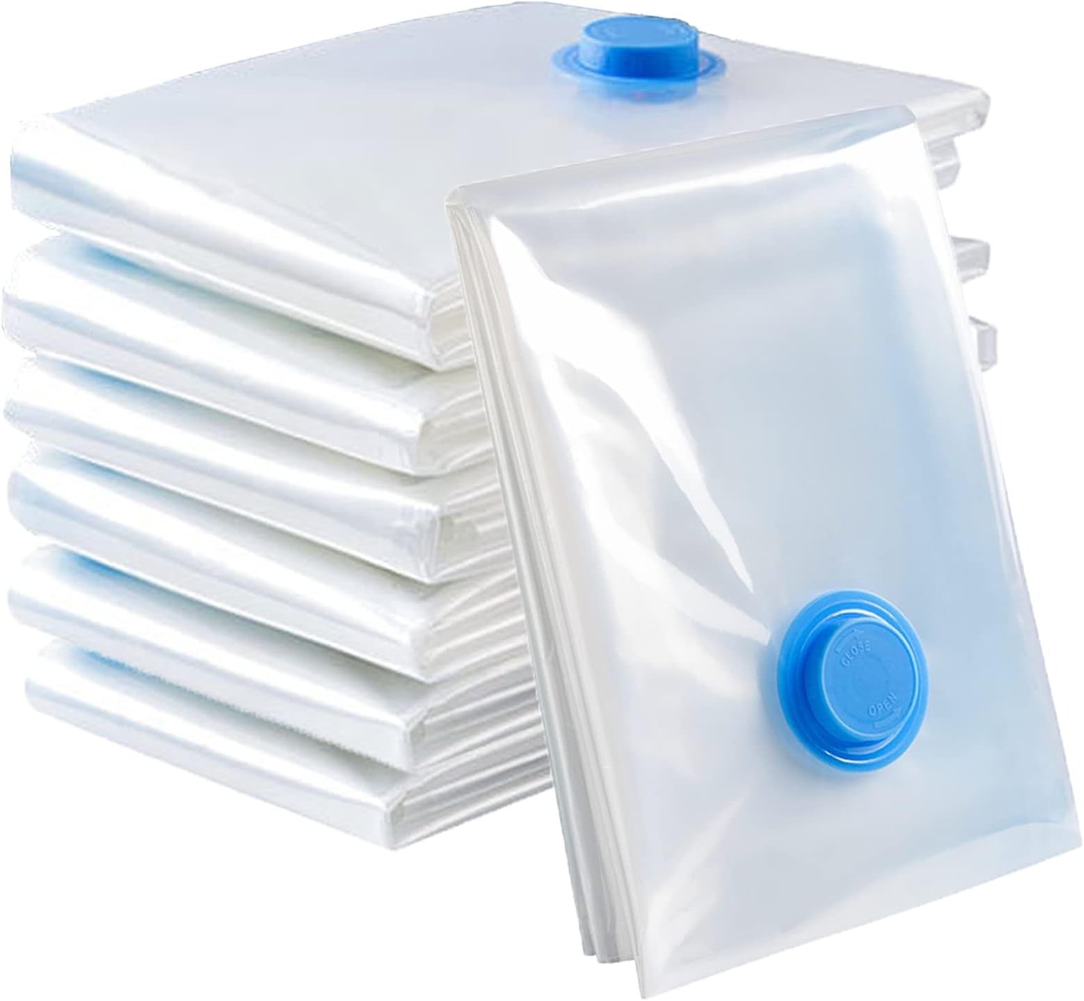 Zuvo Large Vacuum Storage Bags 5 Pack with Pump Reusable Airtight Saver