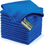 Zuvo Microfibre Cloths 12 Pack 32x32cm Yellow Lint Free Cleaning Rags